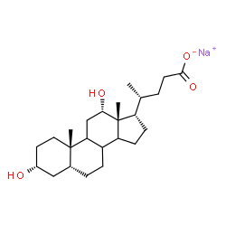 ChemSpider 2D Image | Sodium (3alpha,5beta,8xi,9xi,12alpha,14xi,17alpha)-3,12-dihydroxycholan-24-oate | C24H39NaO4