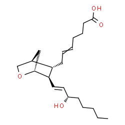 ChemSpider 2D Image | 7-{(1R,4S,5S,6R)-6-[(1E,3S)-3-Hydroxy-1-octen-1-yl]-2-oxabicyclo[2.2.1]hept-5-yl}-5-heptenoic acid | C21H34O4