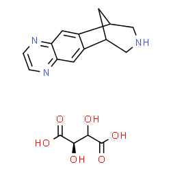ChemSpider 2D Image | (2R)-2,3-Dihydroxysuccinic acid - 5,8,14-triazatetracyclo[10.3.1.0~2,11~.0~4,9~]hexadeca-2,4,6,8,10-pentaene (1:1) | C17H19N3O6