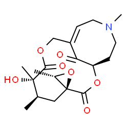 ChemSpider 2D Image | (1R,3'S,4S,6R,7S,11Z)-7-Hydroxy-3',6,7,14-tetramethyl-8H,17H-spiro[2,9-dioxa-14-azabicyclo[9.5.1]heptadec-11-ene-4,2'-oxirane]-3,8,17-trione | C19H27NO7