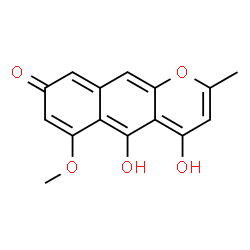 ChemSpider 2D Image | 4,5-Dihydroxy-6-methoxy-2-methyl-8H-benzo[g]chromen-8-one | C15H12O5