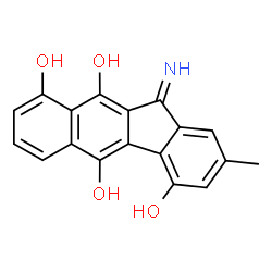 ChemSpider 2D Image | 11-Imino-2-methyl-11H-benzo[b]fluorene-4,5,9,10-tetrol | C18H13NO4