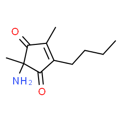 ChemSpider 2D Image | 2-Amino-4-butyl-2,5-dimethyl-4-cyclopentene-1,3-dione | C11H17NO2