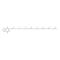 ChemSpider 2D Image | 2-Methyl-3-[(2E,14E,18E,22E,26E)-3,7,11,15,19,23,27,31-octamethyl-2,14,18,22,26,30-dotriacontahexaen-1-yl]-1,4-naphthoquinone | C51H76O2