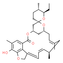 ChemSpider 2D Image | (2R,4'S,5S,6R,8'R,10'Z,13'R,14'Z)-6-Ethyl-21'-hydroxy-5,11',13',22'-tetramethyl-3,4,5,6-tetrahydro-2'H-spiro[pyran-2,6'-[3,7,19]trioxatetracyclo[15.6.1.1~4,8~.0~20,24~]pentacosa[1(24),10,14,16,20,22]h
exaen]-2'-one | C32H42O6