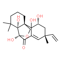 ChemSpider 2D Image | (5beta,6alpha,9xi,11beta)-5,6,9,11-Tetrahydroxy-6,20-epoxypimara-8(14),15-dien-7-one | C20H28O6