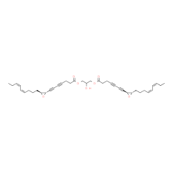 ChemSpider 2D Image | 2-Hydroxy-1,3-propanediyl bis(7-{(2S,3S)-3-[(4Z,6Z)-4,6-nonadien-1-yl]-2-oxiranyl}-4,6-heptadiynoate) | C39H48O7