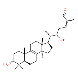 ChemSpider 2D Image | (3alpha,22S,24Z)-3,22-Dihydroxylanosta-8,24-dien-26-al | C30H48O3