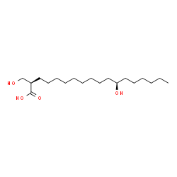 ChemSpider 2D Image | (2R,12R)-12-Hydroxy-2-(hydroxymethyl)octadecanoic acid | C19H38O4