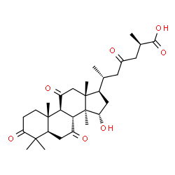 ChemSpider 2D Image | (15alpha,25R)-15-Hydroxy-3,7,11,23-tetraoxolanostan-26-oic acid | C30H44O7