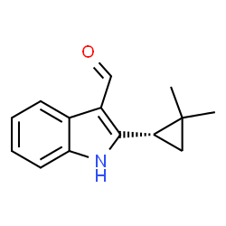 ChemSpider 2D Image | 2-[(1S)-2,2-Dimethylcyclopropyl]-1H-indole-3-carbaldehyde | C14H15NO