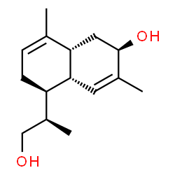 ChemSpider 2D Image | (2R,4aS,5S,8aR)-5-[(2R)-1-Hydroxy-2-propanyl]-3,8-dimethyl-1,2,4a,5,6,8a-hexahydro-2-naphthalenol | C15H24O2