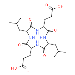 ChemSpider 2D Image | Cyclo(D-alpha-glutamyl-D-leucyl-D-alpha-glutamyl-D-leucyl) | C22H36N4O8