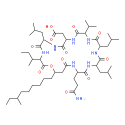 ChemSpider 2D Image | [21-(3-Amino-3-oxopropyl)-3-sec-butyl-6,15,18-triisobutyl-12-isopropyl-25-(7-methylnonyl)-2,5,8,11,14,17,20,23-octaoxo-1-oxa-4,7,10,13,16,19,22-heptaazacyclopentacosan-9-yl]acetic acid | C51H90N8O12
