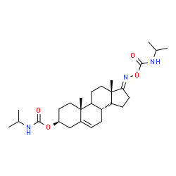 ChemSpider 2D Image | (3beta,9xi,14xi,17E)-17-{[(Isopropylcarbamoyl)oxy]imino}androst-5-en-3-yl isopropylcarbamate | C27H43N3O4