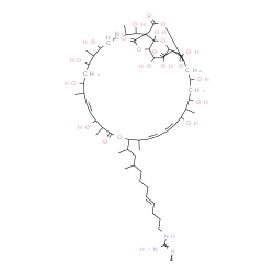 ChemSpider 2D Image | Malonic acid - 1-{(4E)-11-[(25Z)-3,5,9,11,13,17,27,29,31,40-decahydroxy-6,10,14,18,22,28-hexamethyl-19,35,37-trioxo-2,20,34,38-tetraoxatricyclo[31.8.1.0~3,39~]dotetraconta-15,23,25-trien-21-yl]-9-meth
yl-4-dodecen-1-yl}-2-methylguanidine (1:1) | C62H105N3O21
