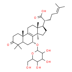 ChemSpider 2D Image | (5xi,7alpha)-7-(Hexopyranosyloxy)-3-oxolanosta-8,24-dien-21-oic acid | C36H56O9