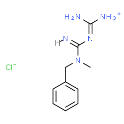 ChemSpider 2D Image | (E)-Amino[(N-benzyl-N-methylcarbamimidoyl)imino]methanaminium chloride | C10H16ClN5