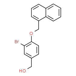 ChemSpider 2D Image | [3-Bromo-4-(1-naphthylmethoxy)phenyl]methanol | C18H15BrO2