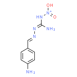 ChemSpider 2D Image | 2-{(E)-Amino[(2E)-(4-aminobenzylidene)hydrazono]methyl}-1-hydroxy-1-oxohydrazinium | C8H11N6O2