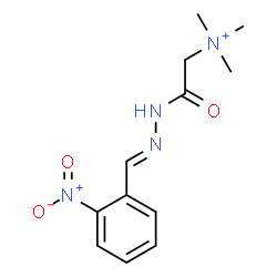 ChemSpider 2D Image | N,N,N-Trimethyl-2-[(2E)-2-(2-nitrobenzylidene)hydrazino]-2-oxoethanaminium | C12H17N4O3