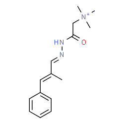 ChemSpider 2D Image | N,N,N-Trimethyl-2-{(2E)-2-[(2E)-2-methyl-3-phenyl-2-propen-1-ylidene]hydrazino}-2-oxoethanaminium | C15H22N3O