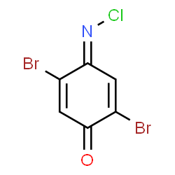 ChemSpider 2D Image | (4E)-2,5-Dibromo-4-(chloroimino)-2,5-cyclohexadien-1-one | C6H2Br2ClNO