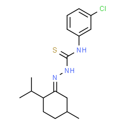 ChemSpider 2D Image | (2E)-N-(3-Chlorophenyl)-2-(2-isopropyl-5-methylcyclohexylidene)hydrazinecarbothioamide | C17H24ClN3S