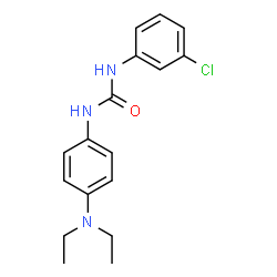 ChemSpider 2D Image | 1-(3-Chlorophenyl)-3-[4-(diethylamino)phenyl]urea | C17H20ClN3O