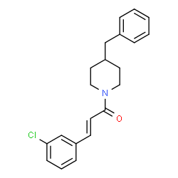 ChemSpider 2D Image | (2E)-1-(4-Benzyl-1-piperidinyl)-3-(3-chlorophenyl)-2-propen-1-one | C21H22ClNO