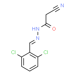 ChemSpider 2D Image | 2-Cyano-N'-[(E)-(2,6-dichlorophenyl)methylene]acetohydrazide | C10H7Cl2N3O