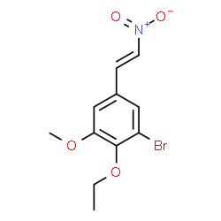 ChemSpider 2D Image | 1-Bromo-2-ethoxy-3-methoxy-5-[(E)-2-nitrovinyl]benzene | C11H12BrNO4