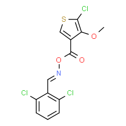 ChemSpider 2D Image | (5-Chloro-4-methoxy-3-thienyl){[(E)-(2,6-dichlorobenzylidene)amino]oxy}methanone | C13H8Cl3NO3S