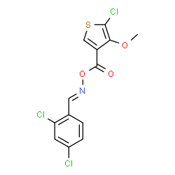 ChemSpider 2D Image | (5-Chloro-4-methoxy-3-thienyl){[(E)-(2,4-dichlorobenzylidene)amino]oxy}methanone | C13H8Cl3NO3S