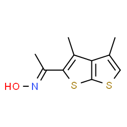 ChemSpider 2D Image | 1-(3,4-dimethylthieno[2,3-b]thiophen-2-yl)-1-ethanone oxime | C10H11NOS2