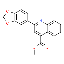 ChemSpider 2D Image | Methyl 2-(1,3-benzodioxol-5-yl)-4-quinolinecarboxylate | C18H13NO4