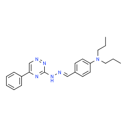 ChemSpider 2D Image | 4-{(E)-[(5-Phenyl-1,2,4-triazin-3-yl)hydrazono]methyl}-N,N-dipropylaniline | C22H26N6