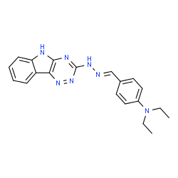 ChemSpider 2D Image | N,N-Diethyl-4-[(E)-(5H-[1,2,4]triazino[5,6-b]indol-3-ylhydrazono)methyl]aniline | C20H21N7