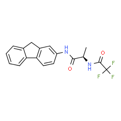 ChemSpider 2D Image | N-9H-Fluoren-2-yl-N~2~-(trifluoroacetyl)-D-alaninamide | C18H15F3N2O2