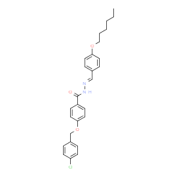 ChemSpider 2D Image | 4-[(4-Chlorobenzyl)oxy]-N'-{(E)-[4-(hexyloxy)phenyl]methylene}benzohydrazide | C27H29ClN2O3