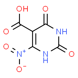 ChemSpider 2D Image | 6-Nitro-2,4-dioxo-1,2,3,4-tetrahydro-5-pyrimidinecarboxylic acid | C5H3N3O6