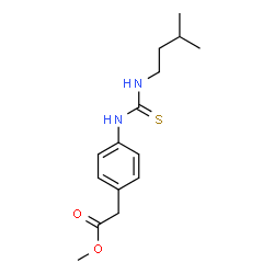 ChemSpider 2D Image | Methyl (4-{[(3-methylbutyl)carbamothioyl]amino}phenyl)acetate | C15H22N2O2S