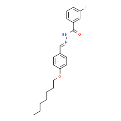 ChemSpider 2D Image | 3-Fluoro-N'-{(E)-[4-(heptyloxy)phenyl]methylene}benzohydrazide | C21H25FN2O2