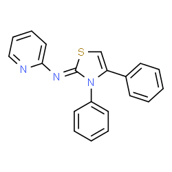 ChemSpider 2D Image | (2Z)-3,4-Diphenyl-N-(2-pyridinyl)-1,3-thiazol-2(3H)-imine | C20H15N3S