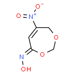ChemSpider 2D Image | (4Z)-N-Hydroxy-6-nitro-1,3-dioxepin-4(7H)-imine | C5H6N2O5