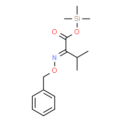 ChemSpider 2D Image | Trimethylsilyl (2E)-2-[(benzyloxy)imino]-3-methylbutanoate | C15H23NO3Si