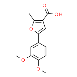 ChemSpider 2D Image | 5-(3,4-Dimethoxyphenyl)-2-methyl-3-furoic acid | C14H14O5