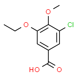 ChemSpider 2D Image | 3-Chloro-5-ethoxy-4-methoxybenzoic acid | C10H11ClO4