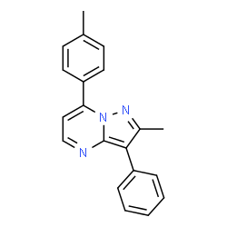 ChemSpider 2D Image | 2-Methyl-7-(4-methylphenyl)-3-phenylpyrazolo[1,5-a]pyrimidine | C20H17N3