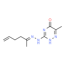 ChemSpider 2D Image | 3-[(2E)-2-(Hex-5-en-2-ylidene)hydrazino]-6-methyl-1,2,4-triazin-5-ol | C10H15N5O